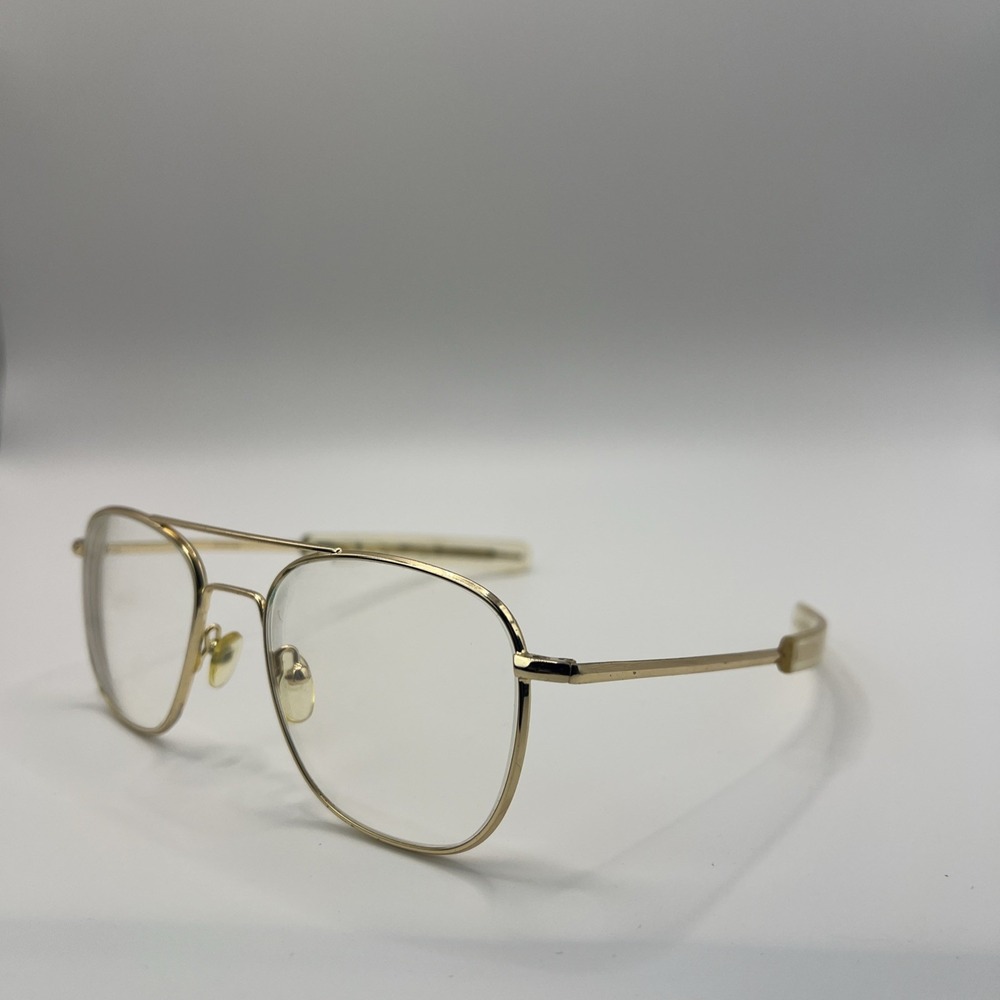 Capri DC158 Gold Navigator Eyeglasses Frames Only 55-20-140 Mens Double Bridge